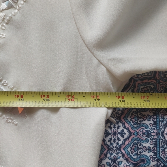 Twelfth Street By Cynthia Vincent Embroidered  Shift Dress Ivory Size Small NWT - Picture 9 of 12